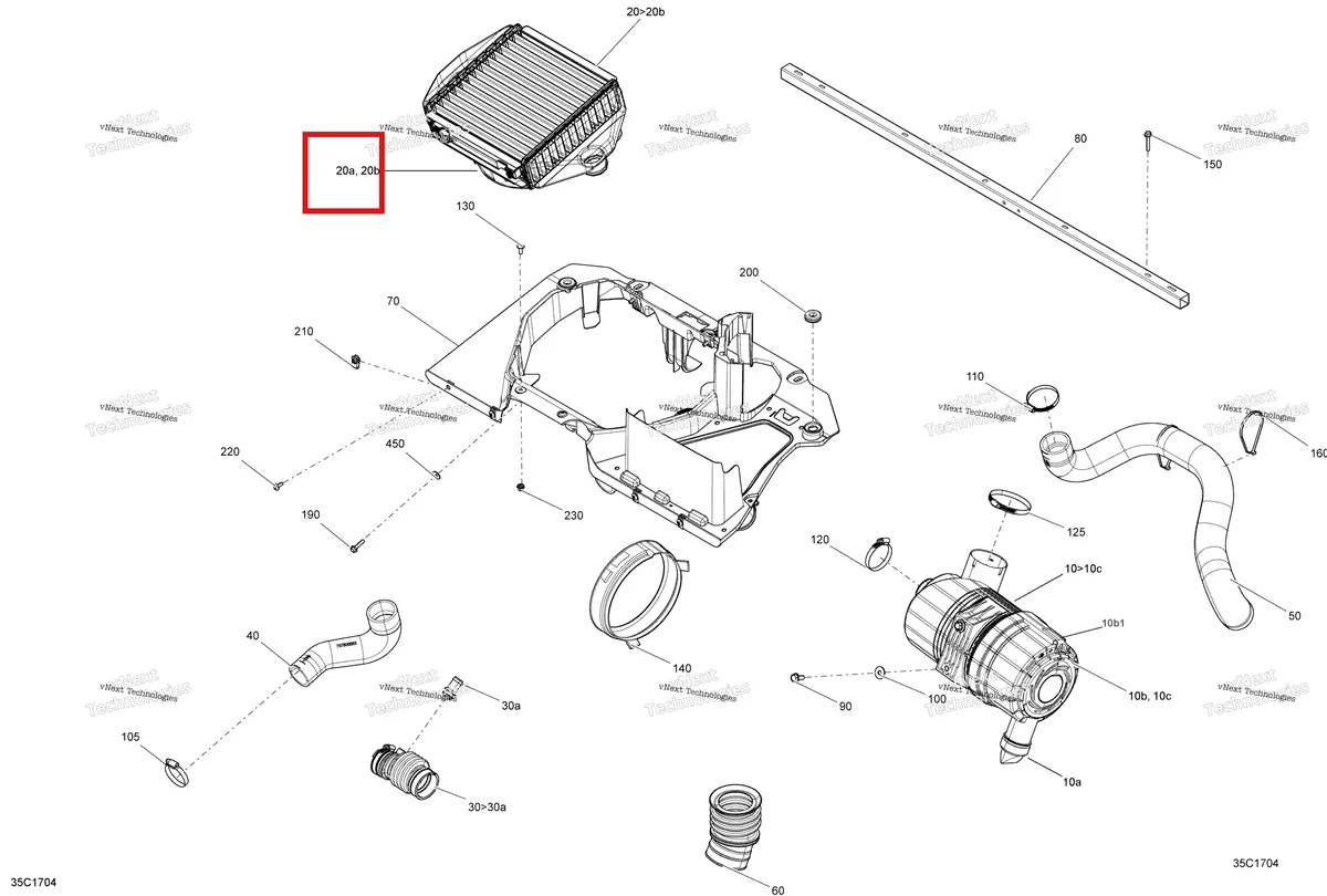 Деталь 715900490 на схеме узла 2017 Can-Am MAVERICK X3 Air Intake