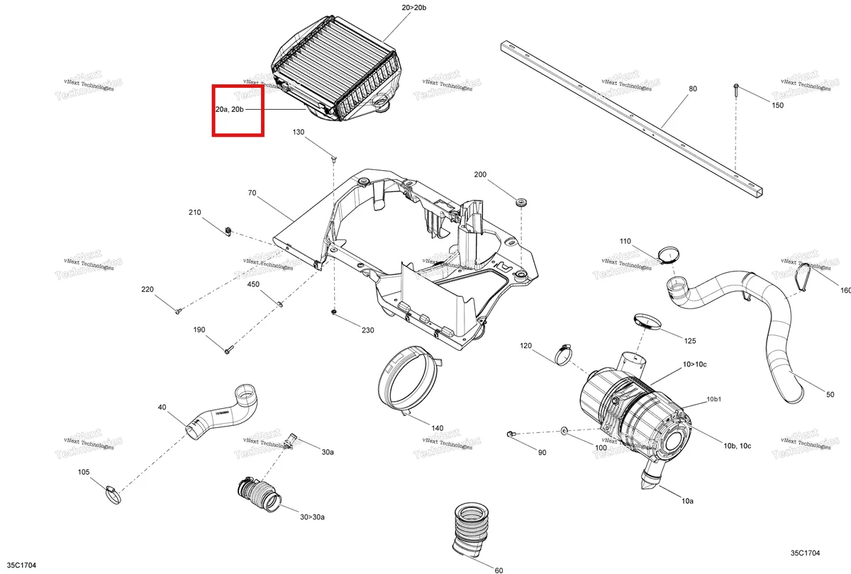 Деталь 715900491 на схеме узла 2017 Can-Am MAVERICK X3 Air Intake