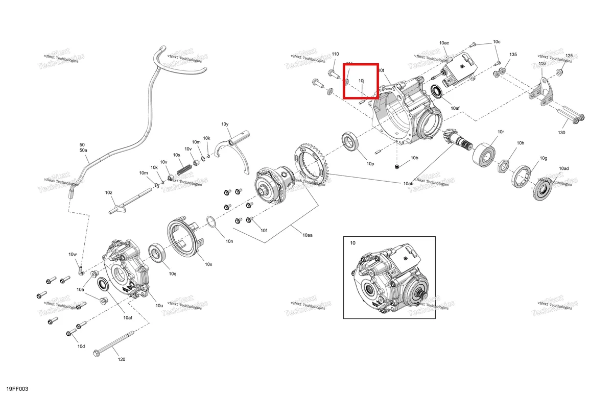 Деталь 715900559 на схеме узла 2026 Can-Am OUTLANDER - 4X4 - STD - 700 - 1CTC - Legion Red Drive - Front - Differential Parts