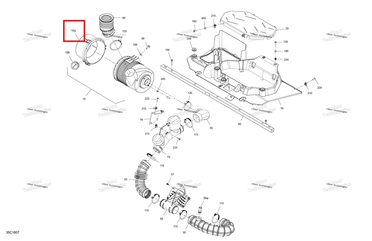 Деталь 715900565 на схеме узла 2018 Can-Am Maverick X3 900HO Air Intake
