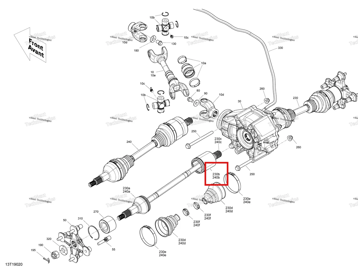 Деталь 715900604 на схеме узла 2019 Can-Am OUTLANDER 450 EFI - T3 Rear Drive - Outlander