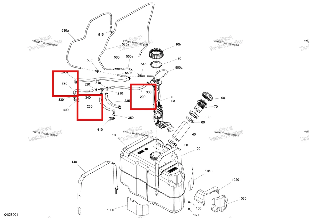 Деталь 715900706 (Шланг 7,94 мм ID 3 M длинный Can-Am Commander 1000R EFI DPS (2022) (715900706)) на схеме узла 2022 Can-Am Traxter HD9 - DPS - CE Engine - Fuel
