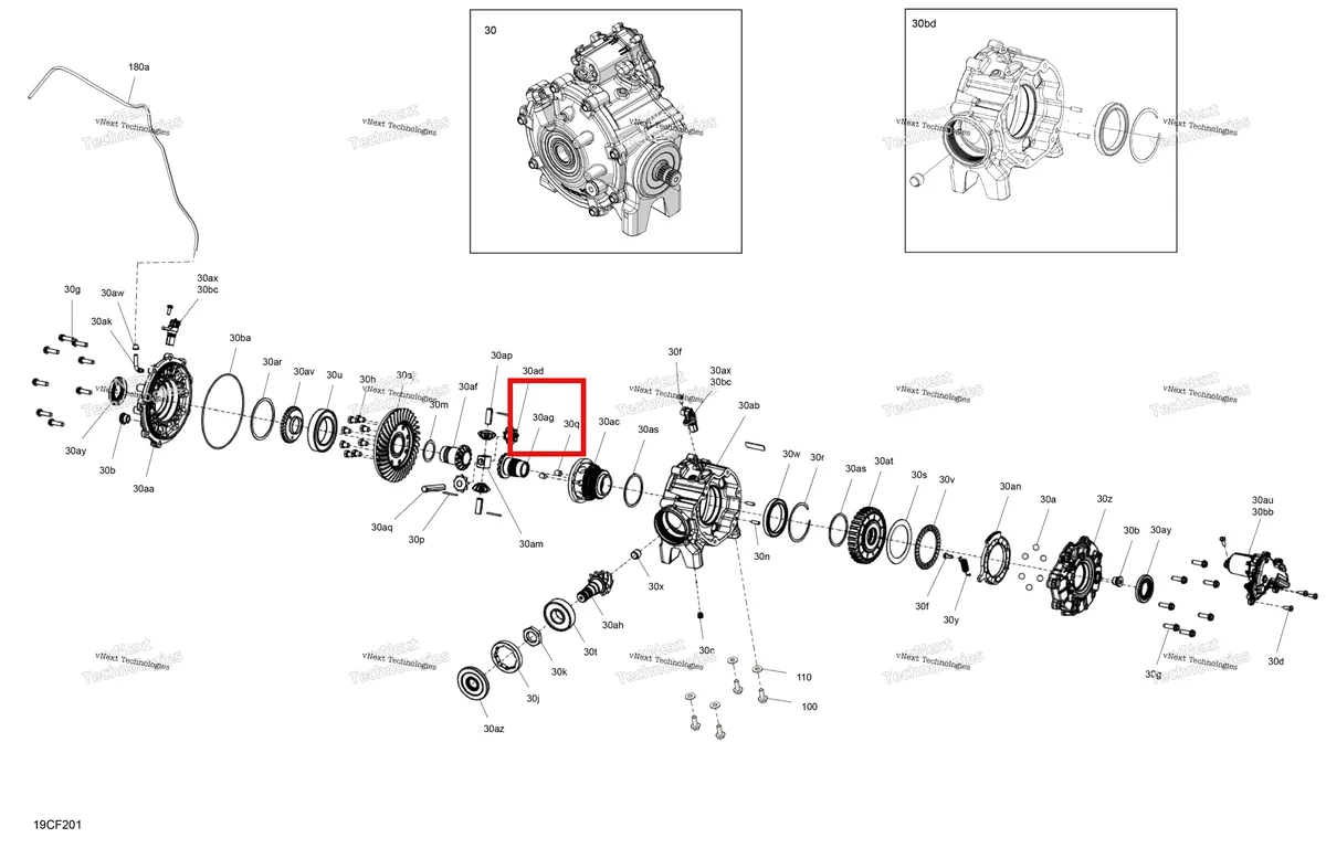 Деталь 715900716 (Шестерня Output 14 T Can-Am Maverick Turbo RR XRC (2022) (715900716)) на схеме узла 2026 Can-Am Defender MAX - HD11 - XMR - 8PTB - Loft Green Satin - 65