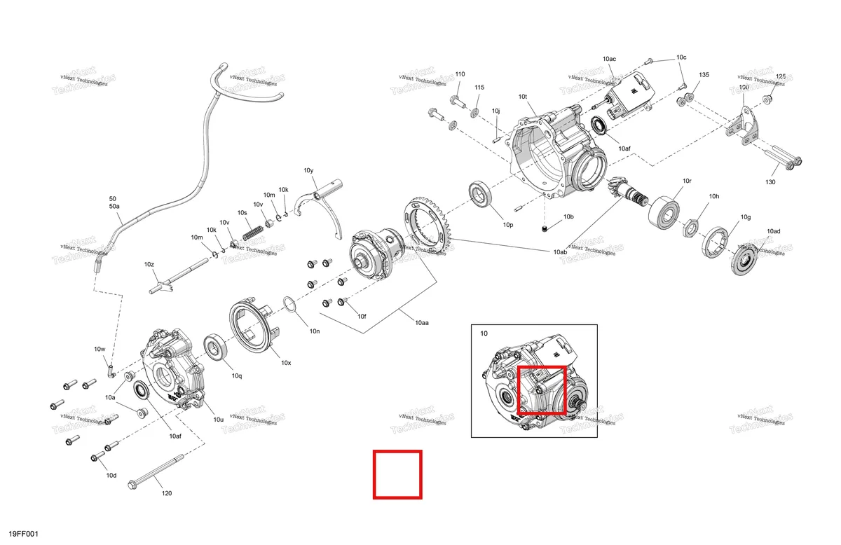 Деталь 715900720 (Кольцо внутренний Spiral корпус Can-Am Outlander 4x4 XT 1000R (2025) (715900720)) на схеме узла 2026 Can-Am OUTLANDER - 4X4 - DPS - 500 - 1BTA - CALI - Granite Grey Drive - Front - Differential Parts