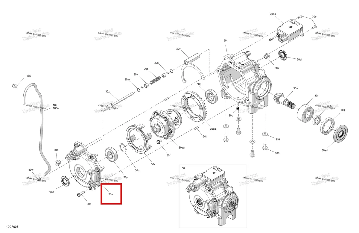 Деталь 715900724 на схеме узла 2026 Can-Am Defender MAX - HD7 - BASE - 8ZTD - Compass Green - 62