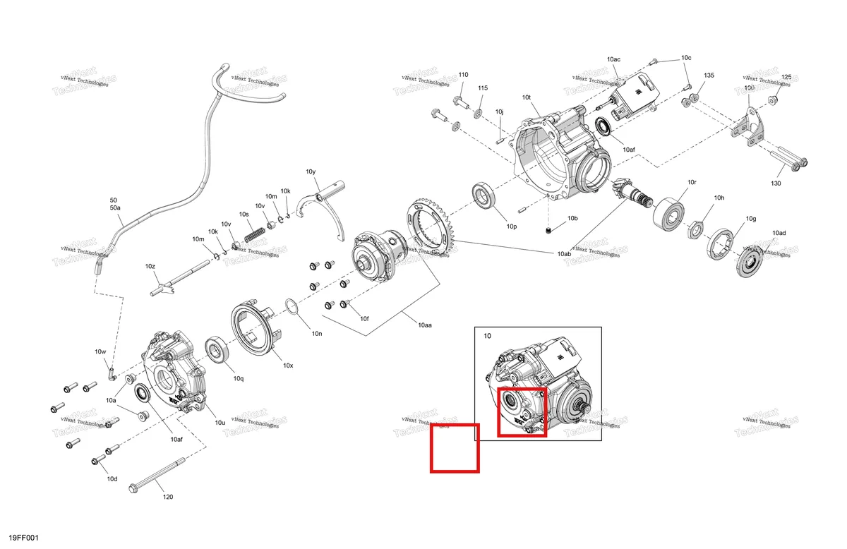 Деталь 715900725 (Втулка Can-Am Outlander 4x4 XT 1000R (2025) (715900725)) на схеме узла 2026 Can-Am OUTLANDER - 4X4 - DPS - 500 - 1BTA - CALI - Granite Grey Drive - Front - Differential Parts