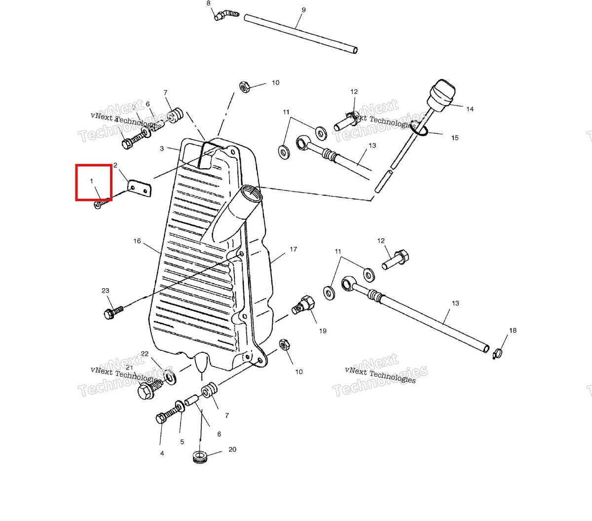Деталь 7511848 на схеме узла Oil Tank (4970977097A12)