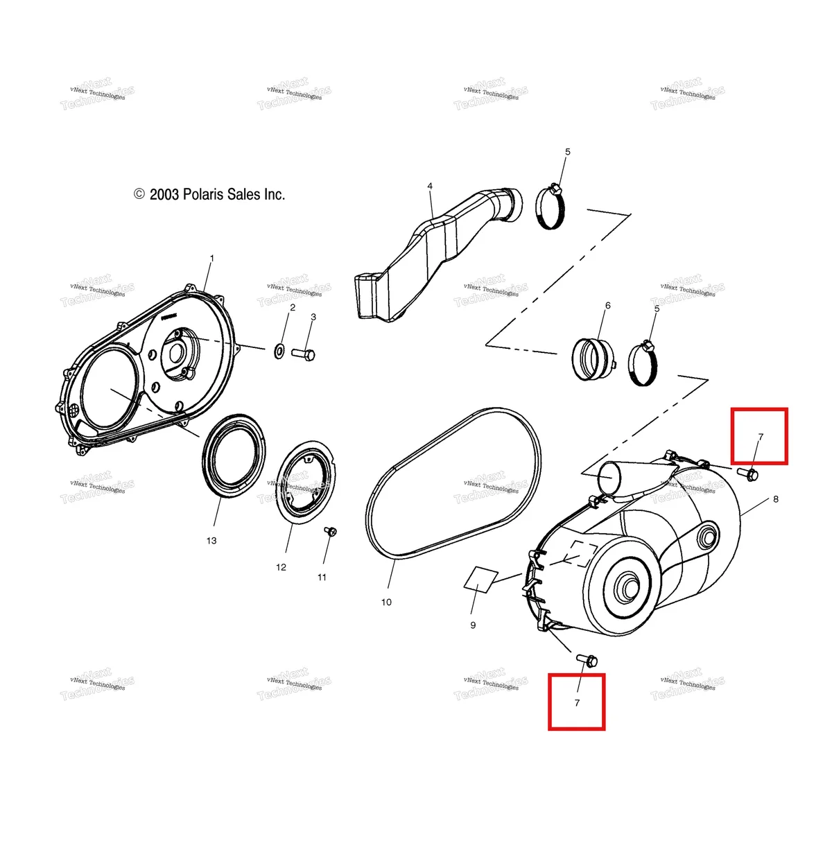 Деталь 7512094 на схеме узла Clutch Cover