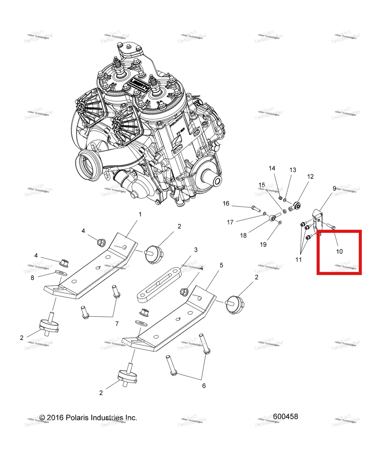 Деталь 7512404 на схеме узла Engine, Mounting