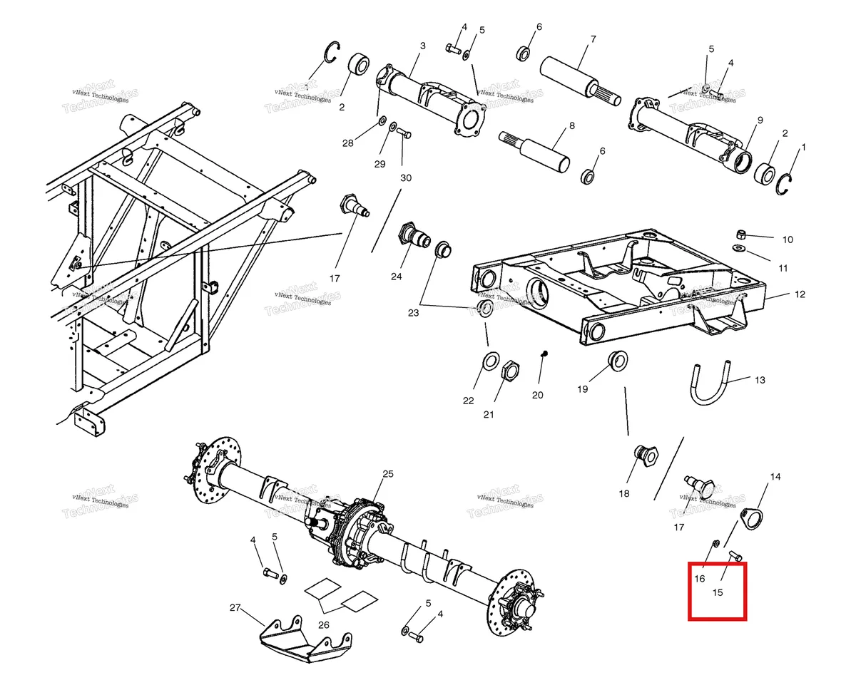 Деталь 7512490 (Винт Polaris Widetrak LX (2006) (7512490)) на схеме узла Swing Arm