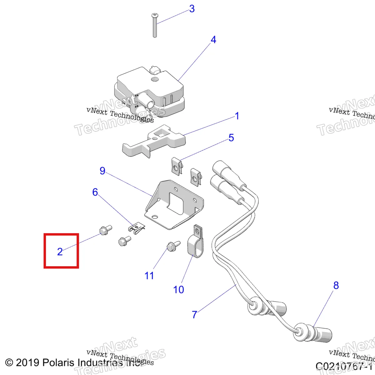 Деталь 7515133 (Винт Polaris Widetrak LX (2006) (7515133)) на схеме узла Electrical, Ignition Coil Mounting