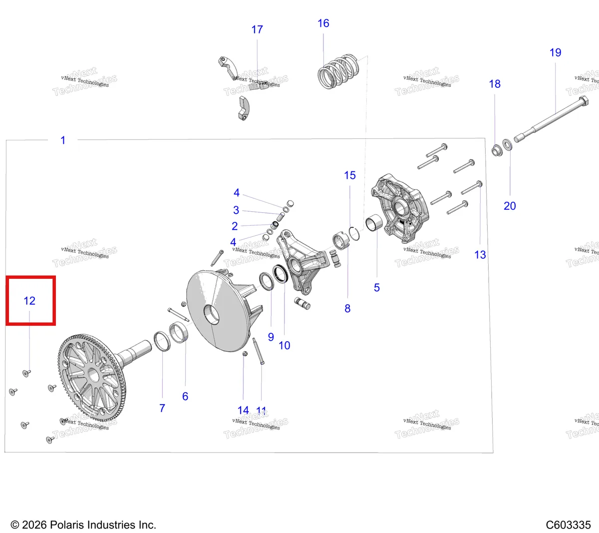 Деталь 7515351 на схеме узла Drive Train, Clutch, Primary S27tfa8r
