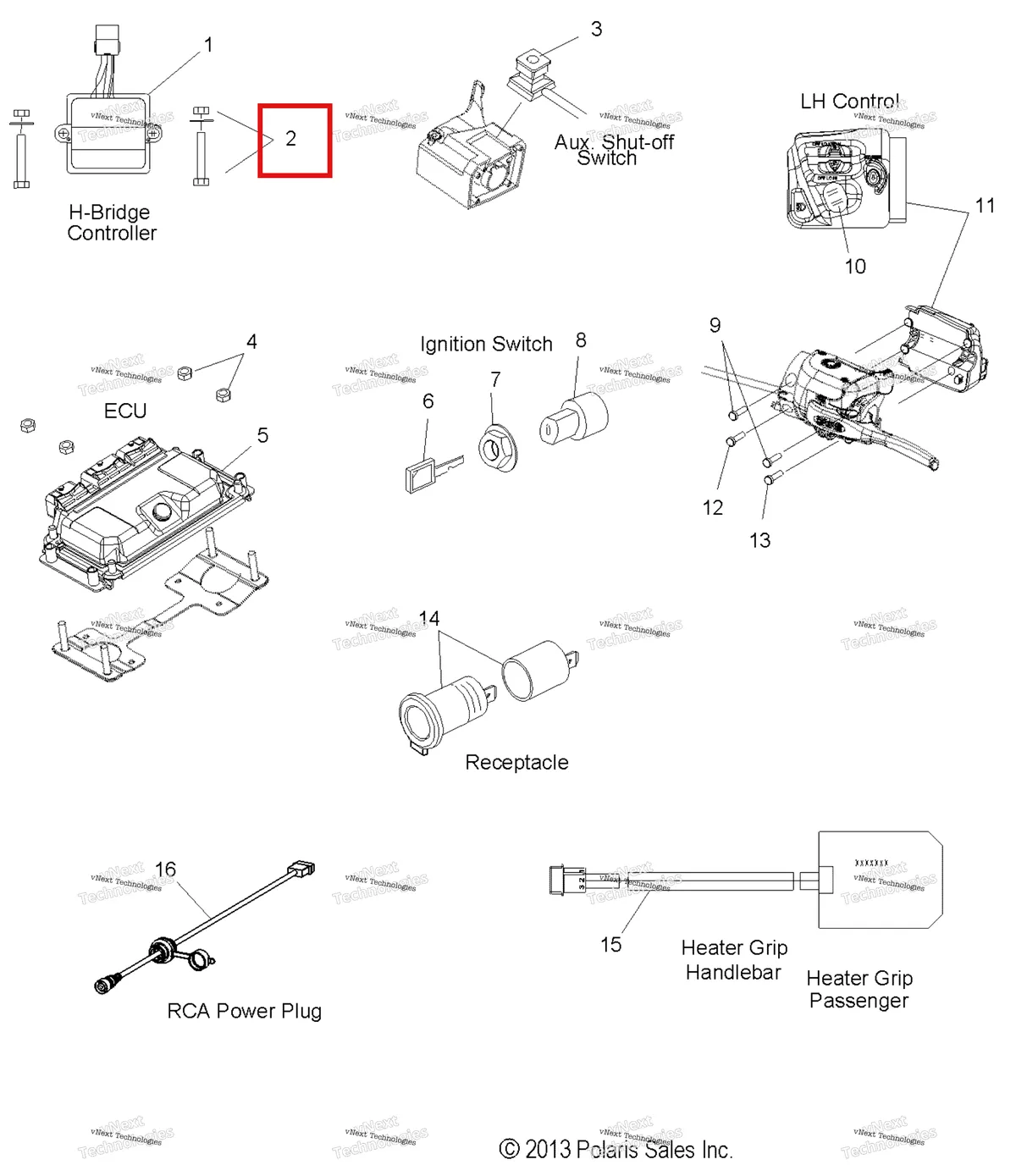 Деталь 7517263 (Винт шестигранный / SEMS Polaris Widetrak LX (2006) (7517263)) на схеме узла Electrical, Switches & Controls