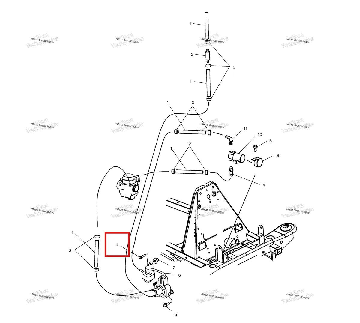 Деталь 7517377 (Винт Polaris Widetrak LX (2006) (7517377)) на схеме узла Engine Speed Limiter