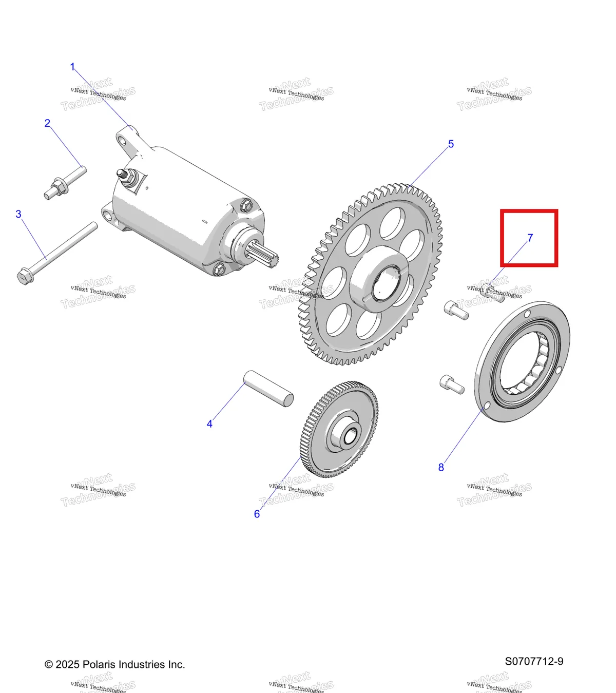 Деталь 7517431 на схеме узла Engine, Starter Drive