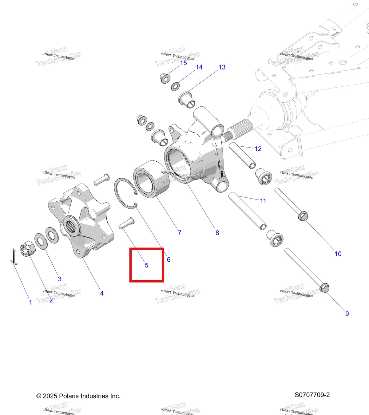 Деталь 7518378 на схеме узла Suspension, Rear Hub
