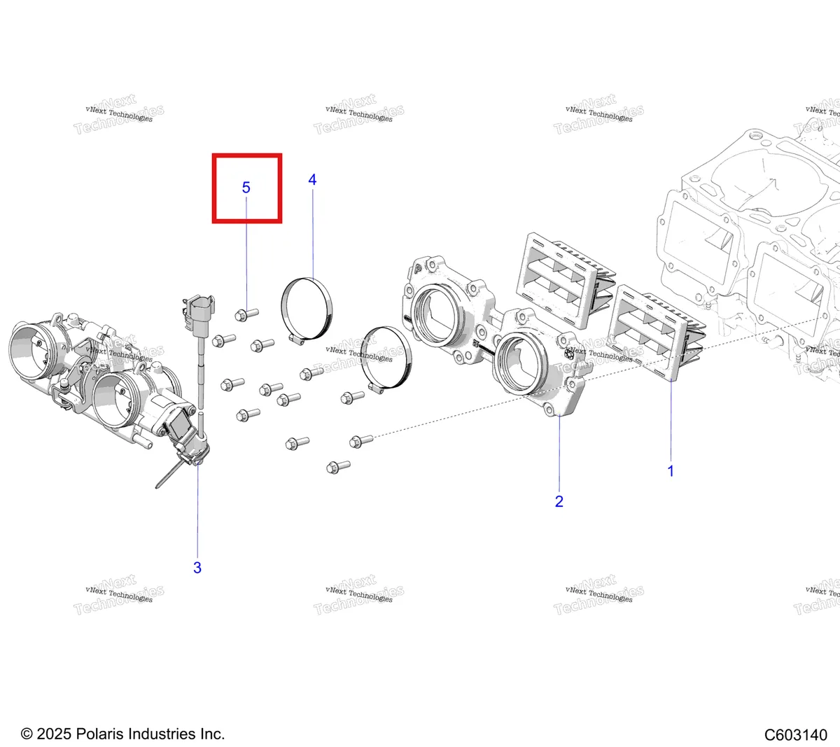 Деталь 7518385 на схеме узла Engine, Reed Valve & Throttle Body