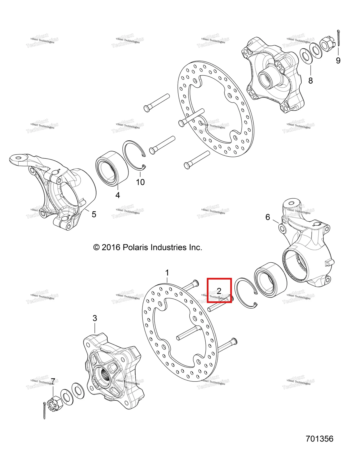 Деталь 7518654 на схеме узла Suspension, Front Carrier