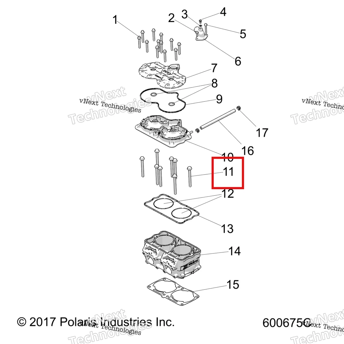 Деталь 7518774 на схеме узла Engine, Cylinder