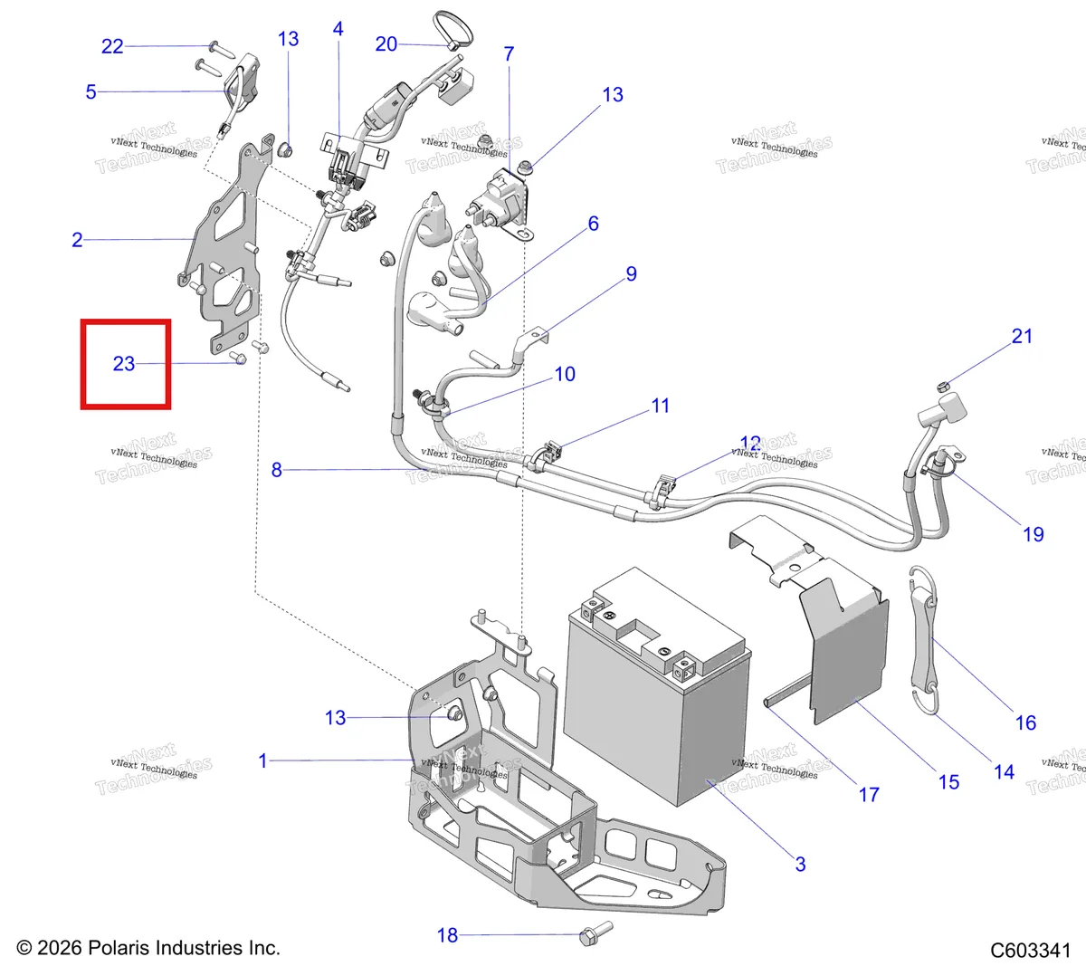 Деталь 7518894 на схеме узла Electrical, Electric Start And Battery S27tfm8m
