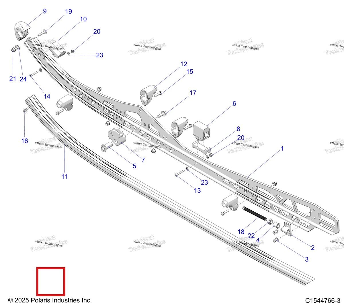 Деталь 7518976 на схеме узла Suspension, Rail Beam Lh/Rh S27tlb6rs
