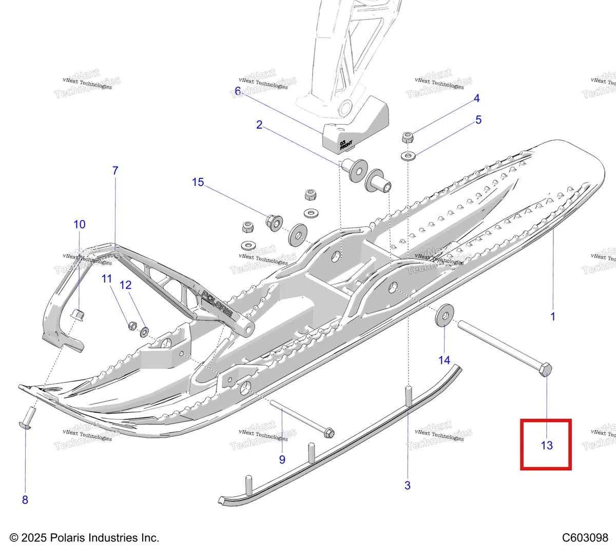 Деталь 7519098 на схеме узла Steering, Ski Asm S27tlf6rs