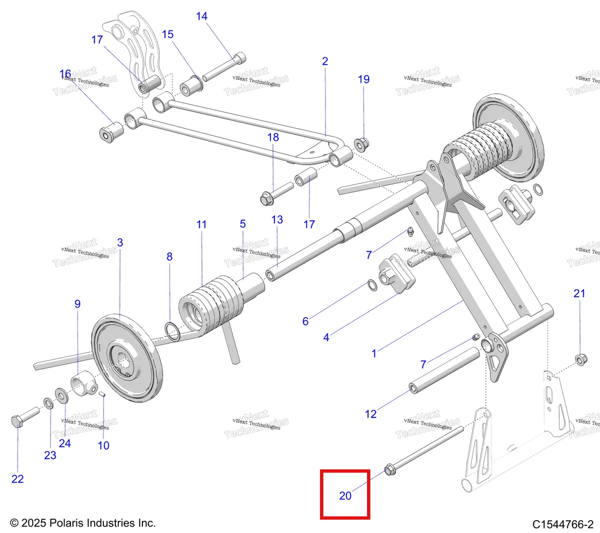 Деталь 7519200 на схеме узла Suspension, Torque Arm, Rear S27tlp8rs
