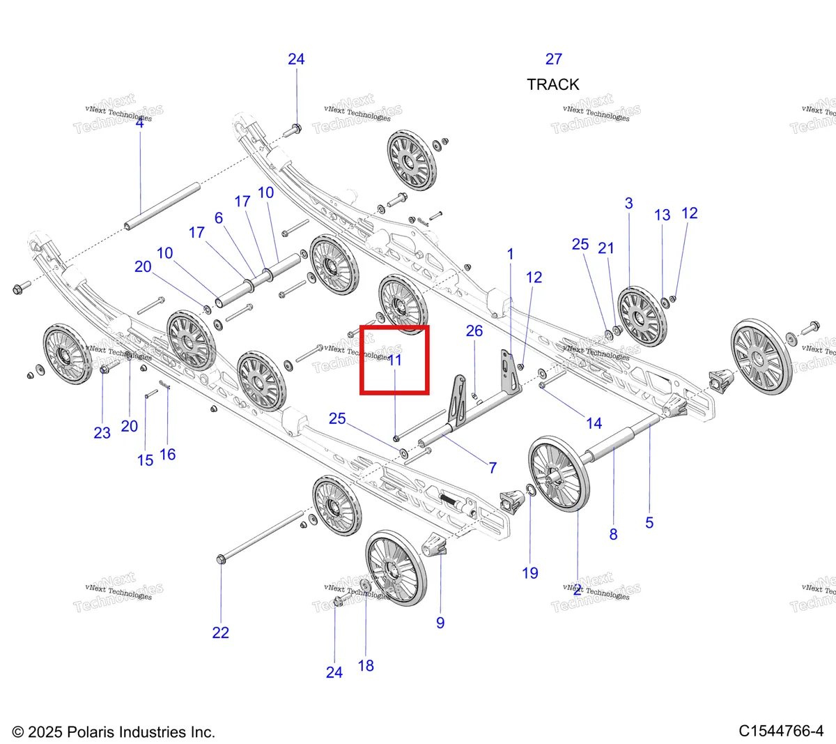 Деталь 7519201 на схеме узла Suspension, Rear S27tlp8rs