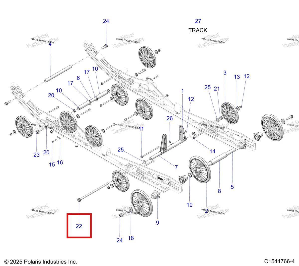 Деталь 7519327 на схеме узла Suspension, Rear S27tlp8rs