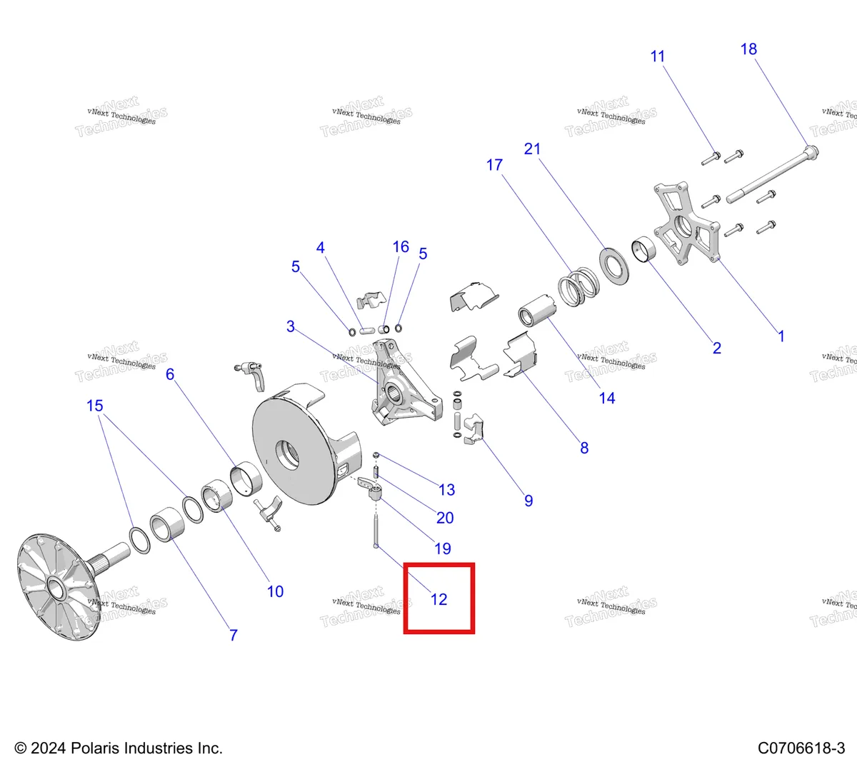 Деталь 7520103 на схеме узла Drive Train, Primary Clutch