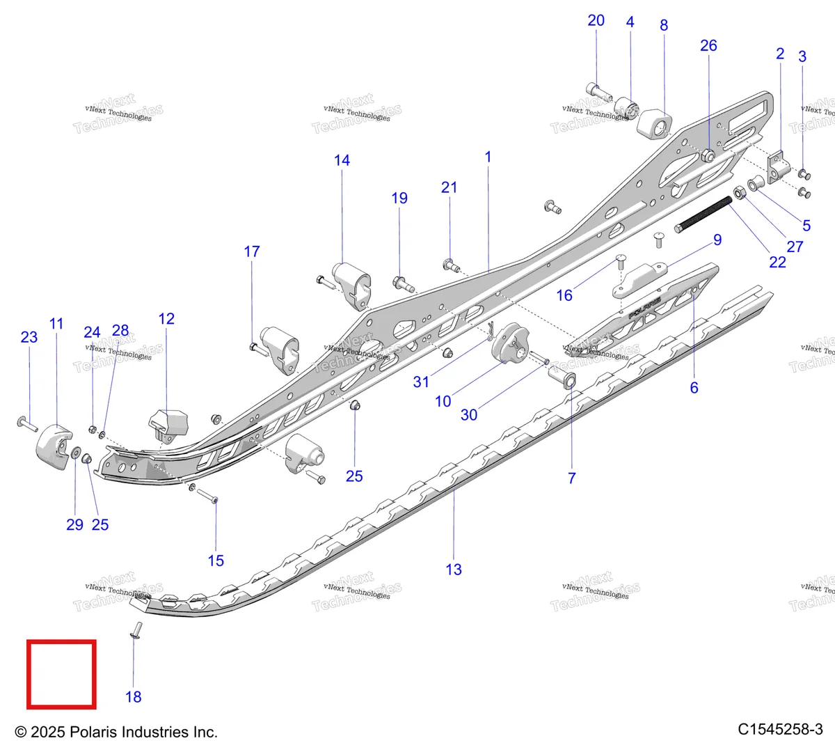 Деталь 7520133 на схеме узла Suspension, Rail Beam Lh/Rh