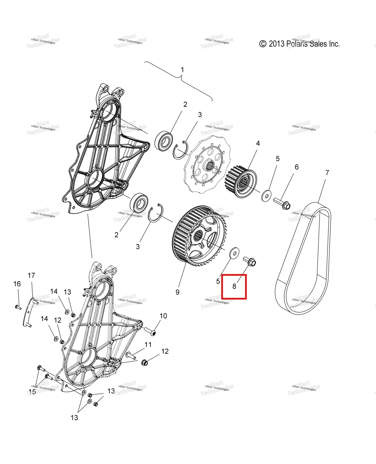 Деталь 7520441 на схеме узла Drive Train, Quickdrive Belt System All Options