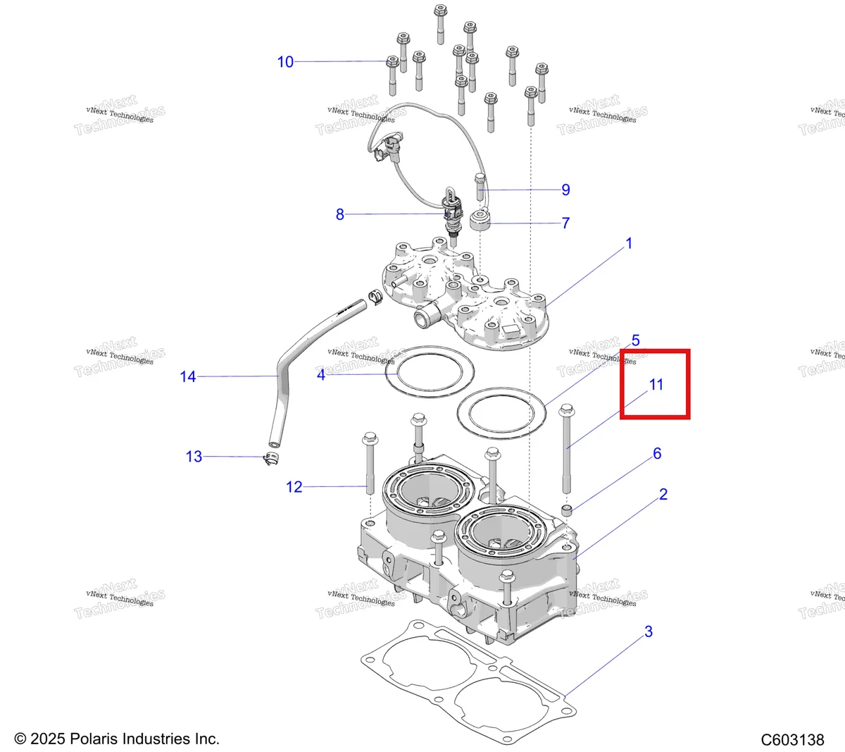 Деталь 7520767 на схеме узла Engine, Cylinder & Cylinder Head S27tlc9b/Tlr9b