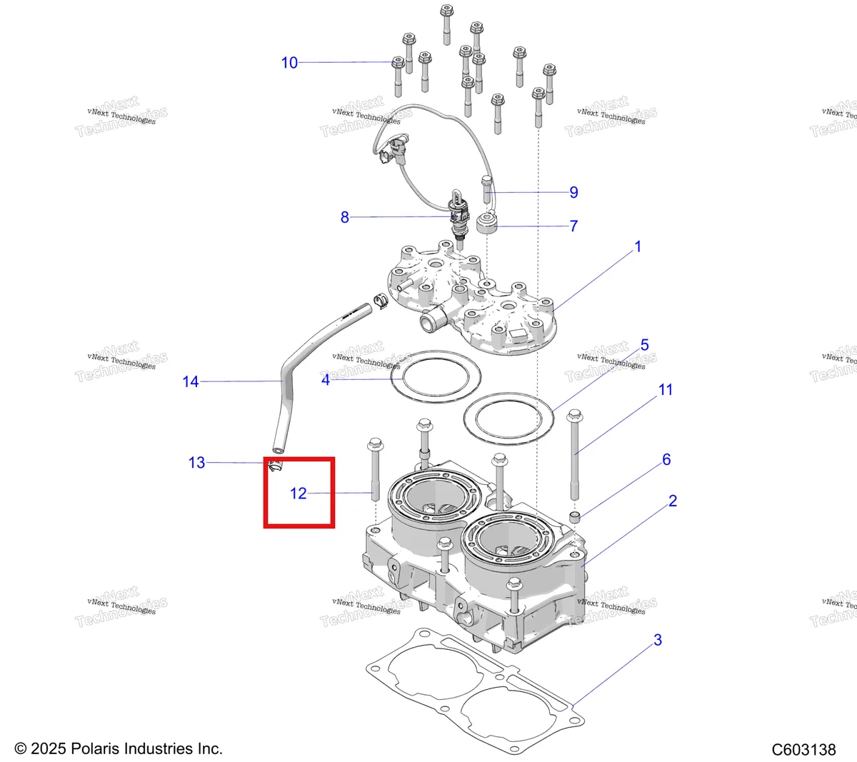 Деталь 7520768 на схеме узла Engine, Cylinder & Cylinder Head S27tlc9b/Tlr9b