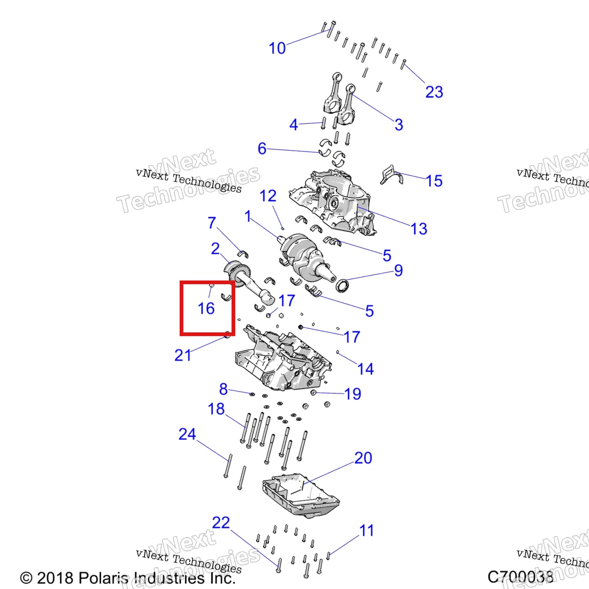 Деталь 7520979 на схеме узла Engine, Crankcase And Crankshaft