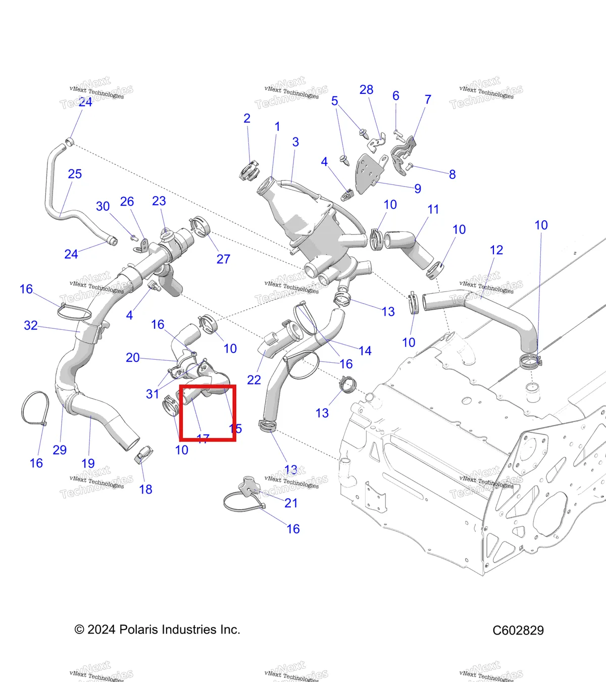 Деталь 7521091 на схеме узла Engine, Cooling System