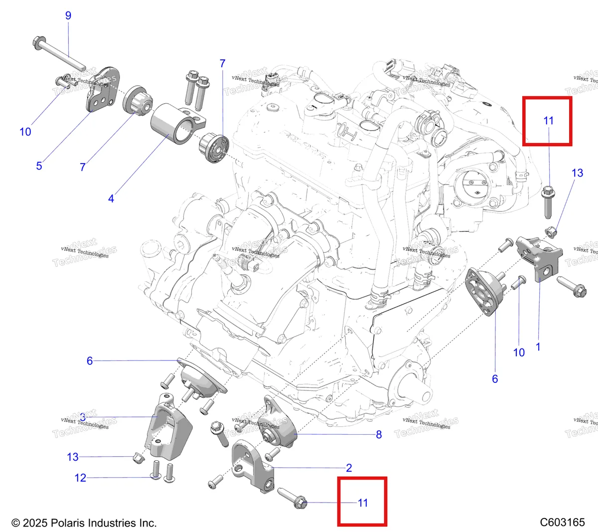 Деталь 7528199 на схеме узла Engine, Mounting & Long Block S27aje9fs/Ajn9fs