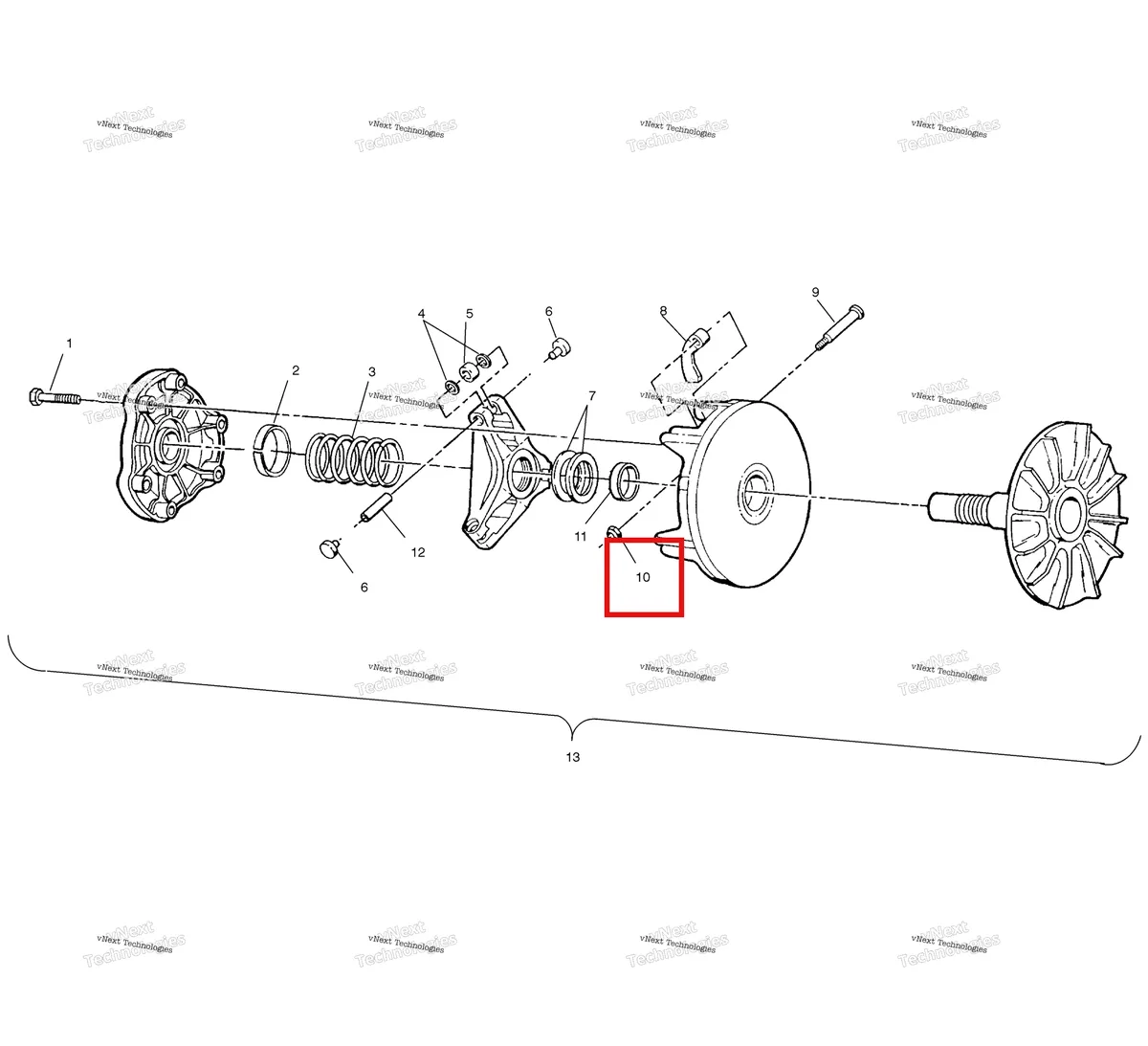 Деталь 7541906 на схеме узла Drive Clutch