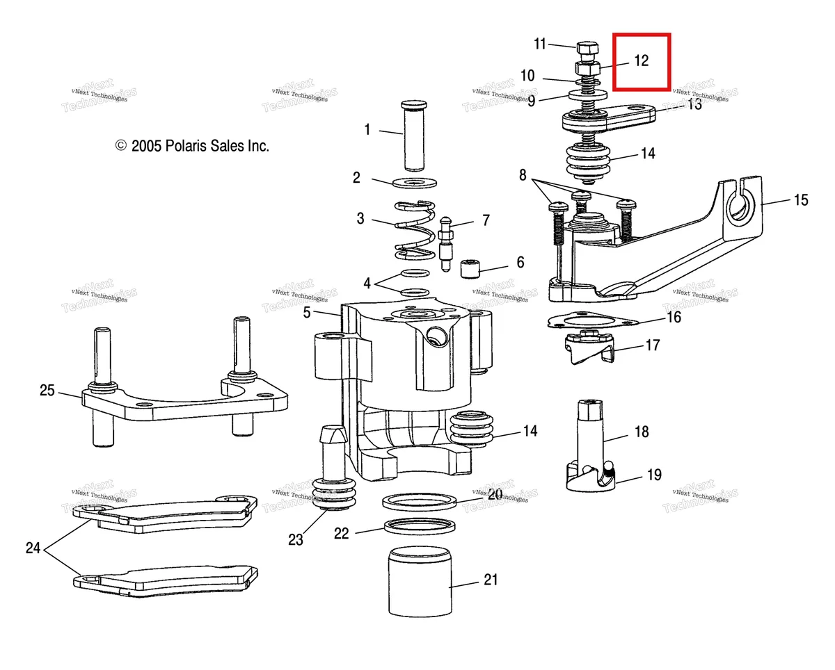 Деталь 7542105 на схеме узла Rear Brake Calipers
