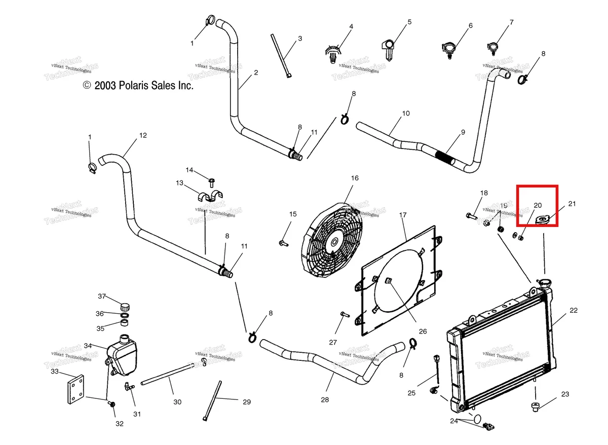 Деталь 7542153 на схеме узла Cooling System