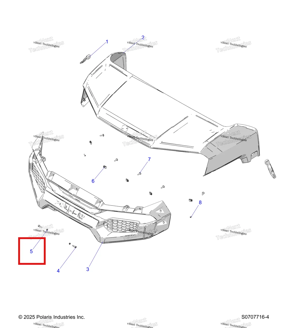 Деталь 7546703 на схеме узла Body, Hood & Front Fascia