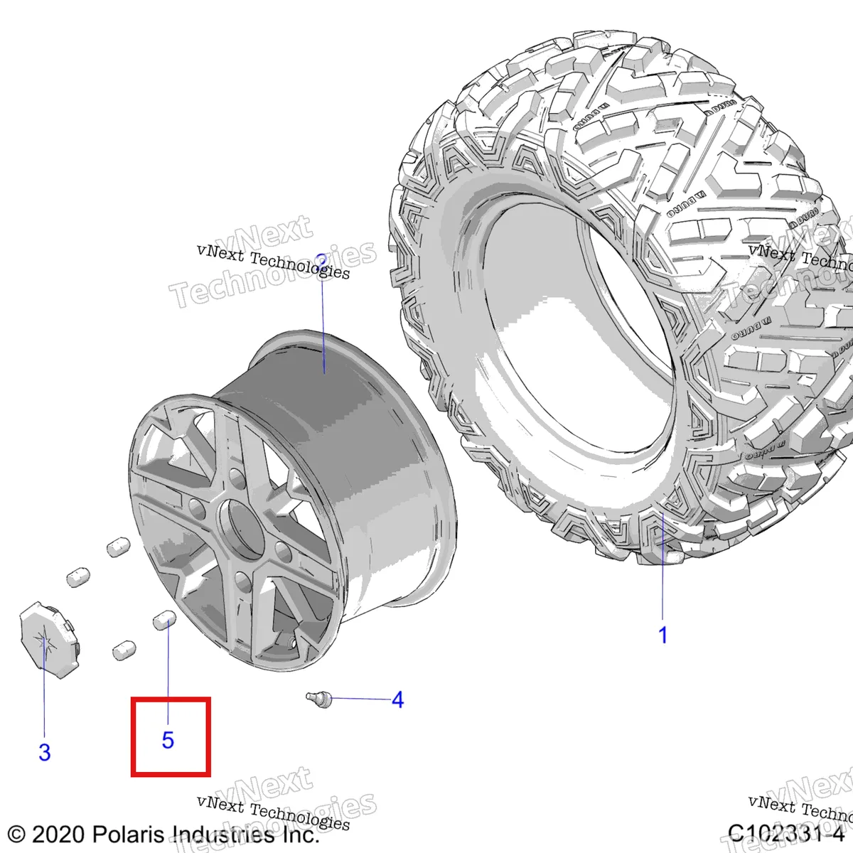 Деталь 7547361 на схеме узла Wheels, Rear