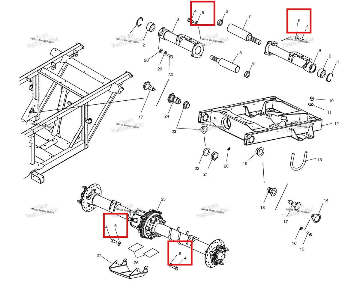 Деталь 7553201 (Шайба SPLIT замок Polaris Widetrak LX (2006) (7553201)) на схеме узла Swing Arm