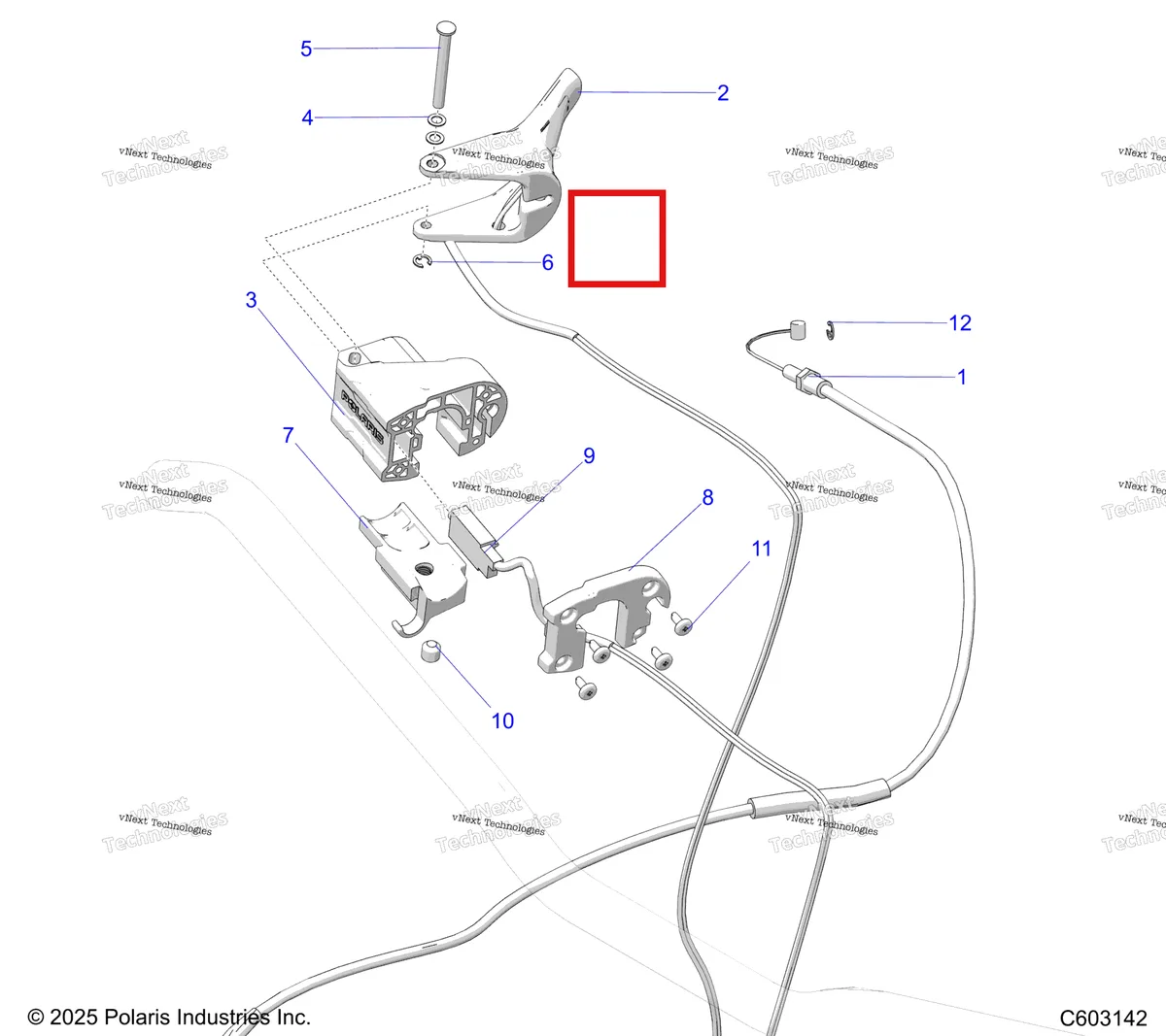 Деталь 7555730 на схеме узла Engine, Throttle Control Asm