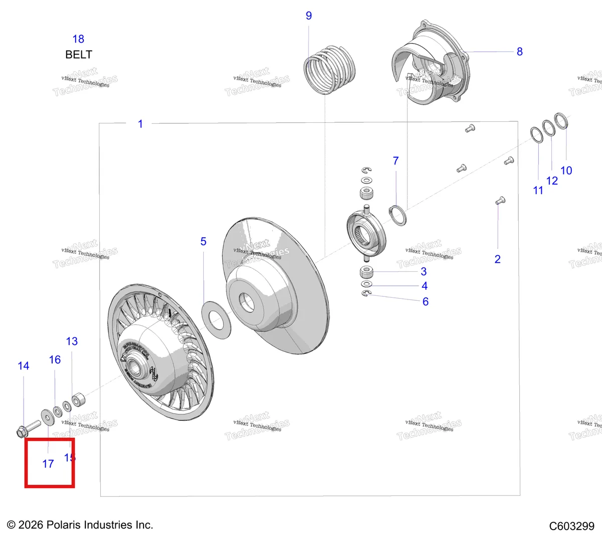 Деталь 7555846 на схеме узла Drive Train, Clutch, Secondary S27tfm8m