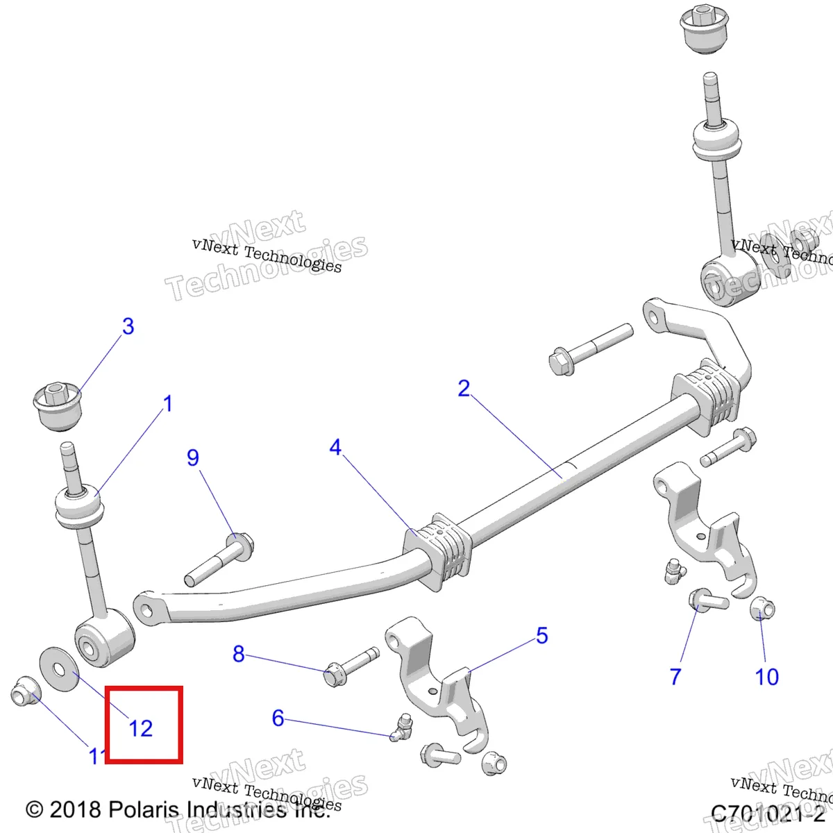 Деталь 7555852 на схеме узла Suspension, Front Stabilizer Bar
