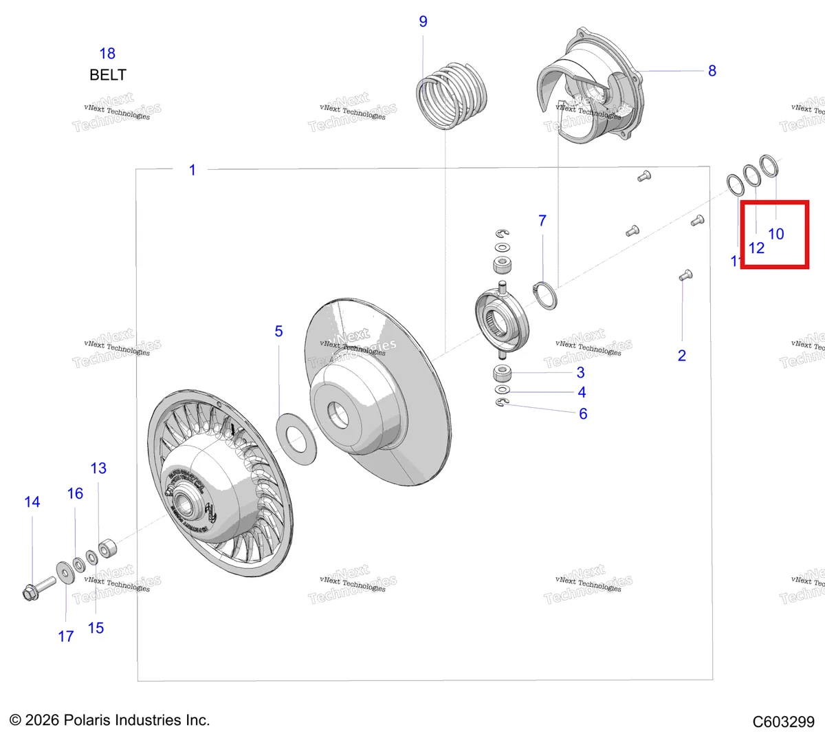 Деталь 7555864 на схеме узла Drive Train, Clutch, Secondary S27tfm8m