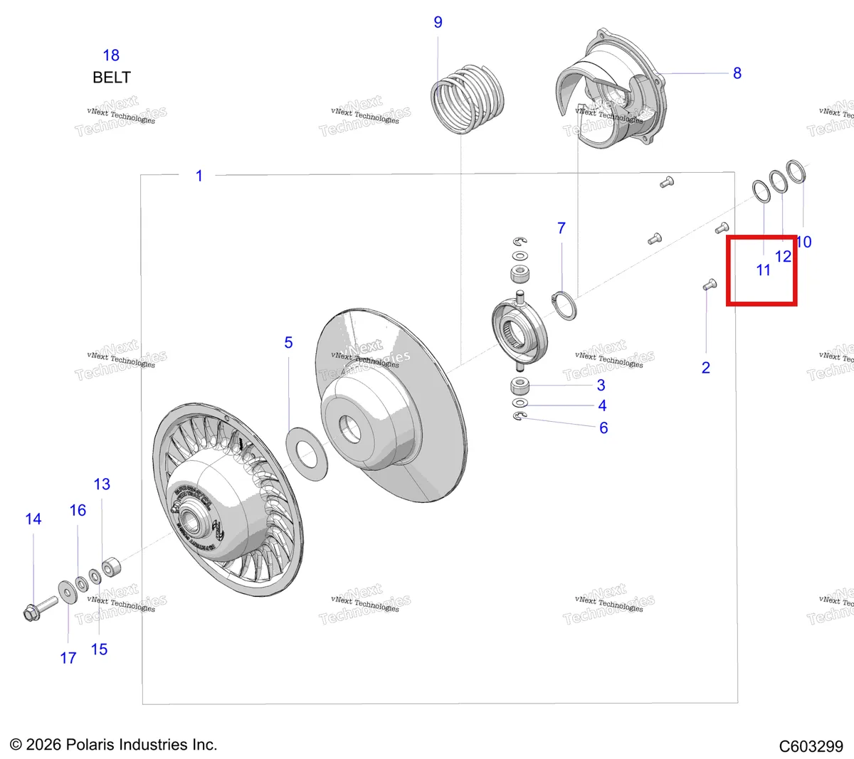 Деталь 7555917 на схеме узла Drive Train, Clutch, Secondary S27tfm8m