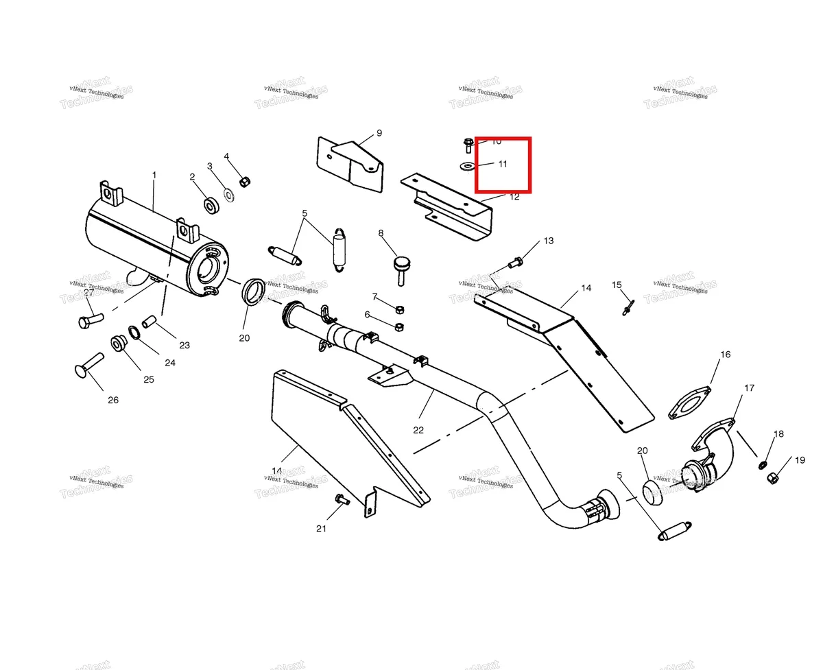 Деталь 7555935 на схеме узла Exhaust System