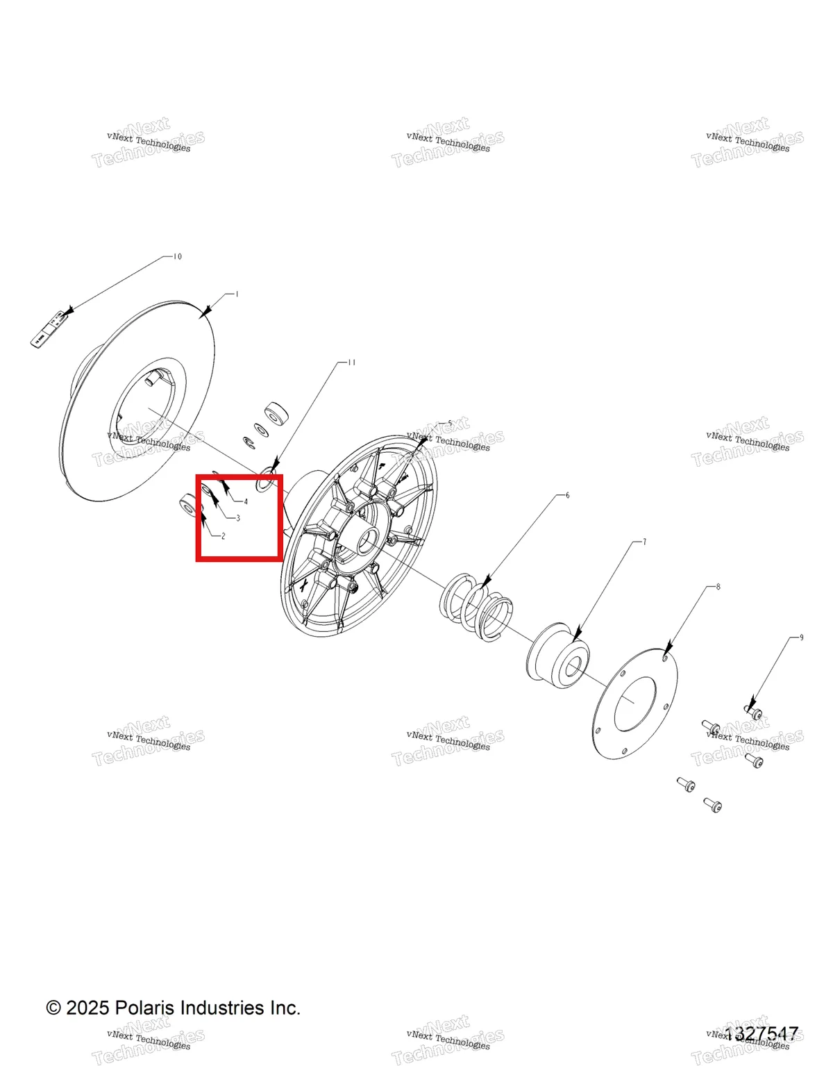 Деталь 7556226 на схеме узла Drive Train, Clutch, Secondary